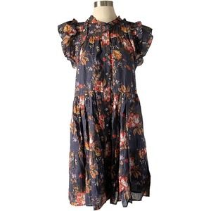 Sea Esme Short Sleeve Dress Floral Blue
